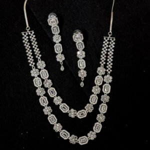 Silver Plated AD jewellery necklace...