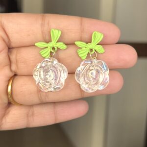 Glass drop earring