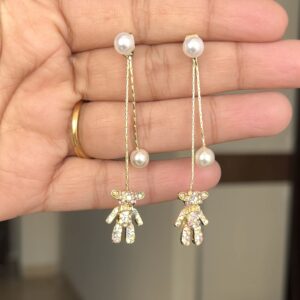 Teddy bear long earring