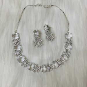 AD Studded Layered Jewellery Set