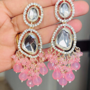 Kundan style light weight earring i...