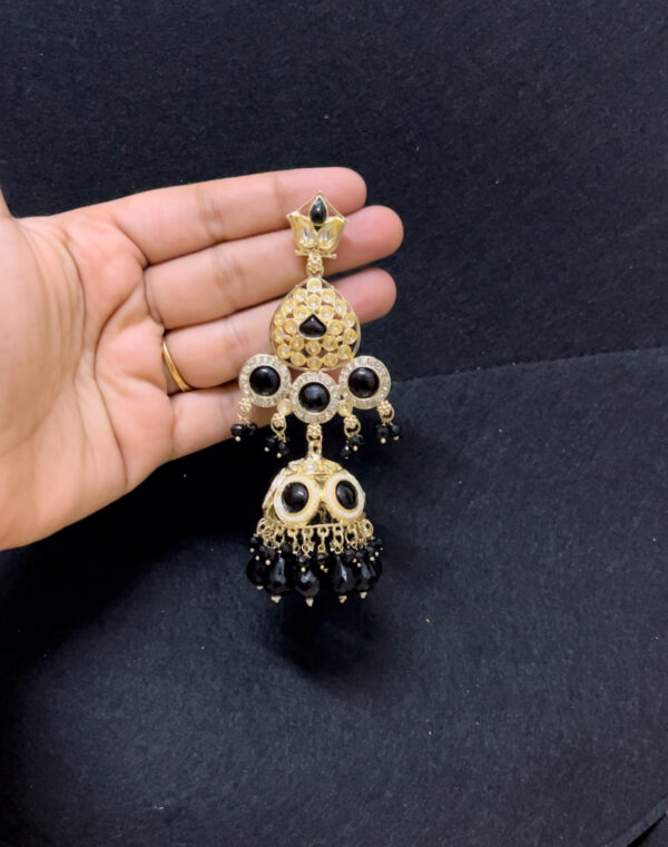 Party wear heavy jhumka in black