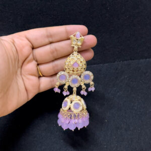 Party wear heavy jhumka in purple