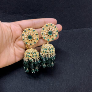 Party wear light weight jhumka in g...