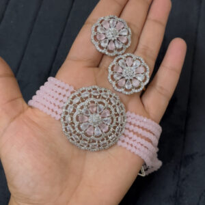 Premium quality stone AD chokar set