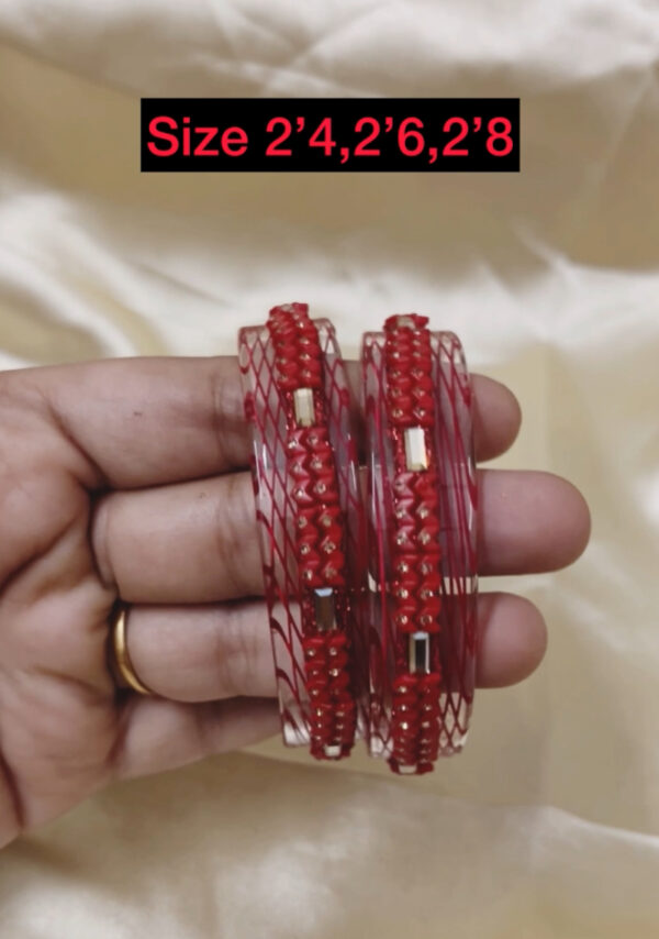 Set Of 2 glass Bangles