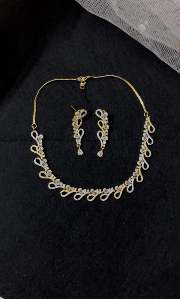 Premium quality golden AD necklace set