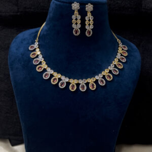 Premium quality golden AD necklace ...