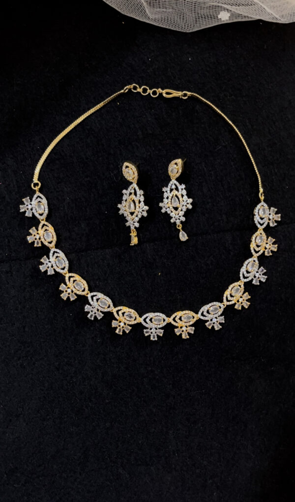 Premium quality AD necklace set in golden