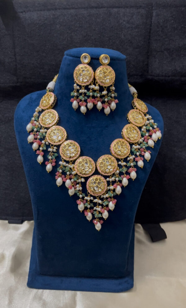 Premium quality Polki necklace set - Image 2