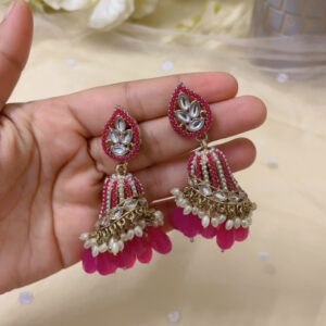 Stylish heavy weight jhumka  in pin...