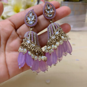 Stylish heavy weight jhumka  in pur...