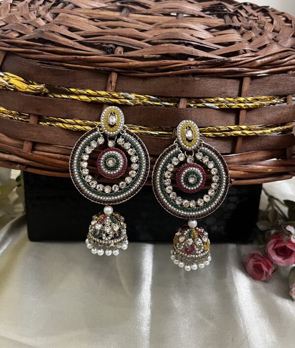 Premium quality light weight jhumka in multi