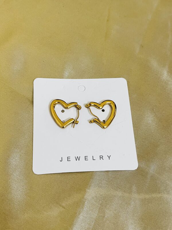 Stainless Steel light weight heart shape earring