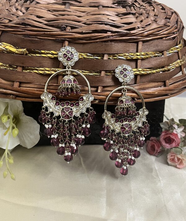 Premium quality light weight jhumka in wine