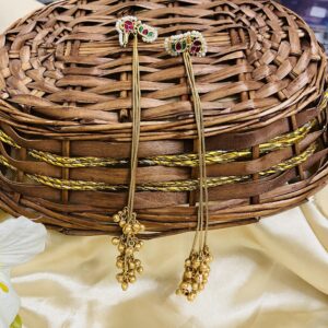 Premium quality Brass heavy weight long jhumka in multi