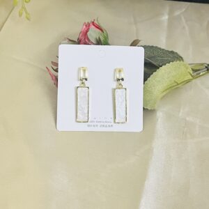 Contemporary marble style earring