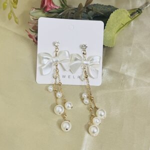 Contemporary Drop bow style earring